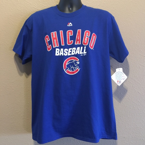 Majestic MLB Chicago Cubs Baseball T-Shirt - Picture 1 of 1